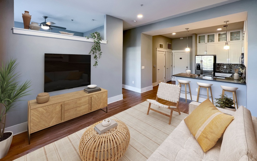 A1 apartment living area at Palladian Place