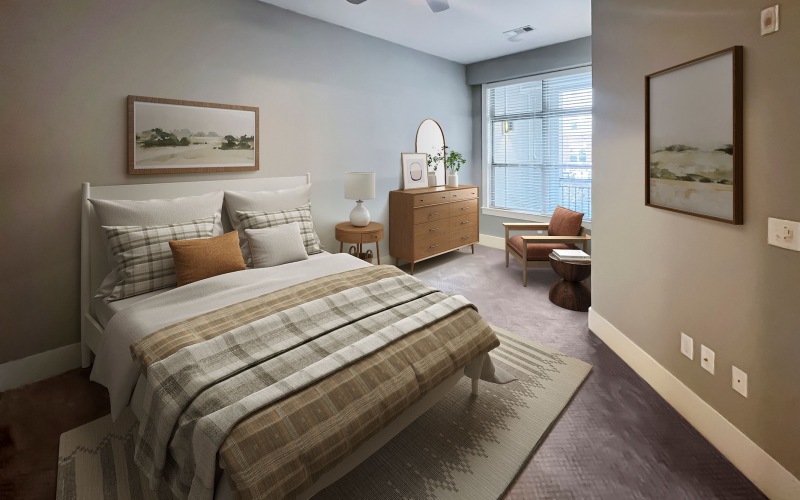 A3 apartment bedroom at Palladian Place