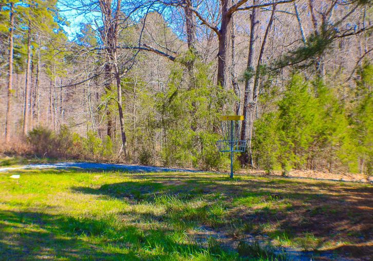 Apartments at Palladian Place in Durham, NC with nearby nature, walking trails, and a frisbee golf course